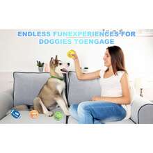 1 Pc Squeaky Dog Ball, Latex Rubber Dog Squeak Toys, 3.1'' Soft Bouncy Fetch Balls For Medium Small Pets Interactive Play, Teeth Cleaning Puppy Interactive Chew Durable Toy - Multicolor - View 12