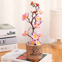 圣诞节、万圣节、情人节、节庆派对生日装饰。1件五盆蝴蝶兰盆栽仿真花摆件蝴蝶兰盆景办公室装饰仿真盆栽户外花园庭院绿植摆件 - 白色 - 查看 20