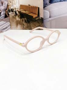 Women's Eyeglasses Frame Luxury Oval Frame  Lens Fashion Europe - 淺粉色 - 查看 3