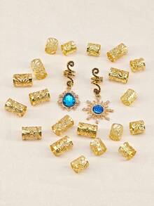 22 món trang sức tóc phong cách Baroque Bohemian mùa hè cho nữ và bé gái, thích hợp cho lễ hội âm nhạc. - Vàng - Xem 4