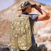 Sac à dos militaire 50 L, sac à dos de l'armée, sac à dos de trekking haute capacité, sac à dos de randonnée, sac d'assaut, sac à dos de combat tactique pour camping en plein air, sac de sortie, sac de pêche, chasse - Couleur CP - Voir 3
