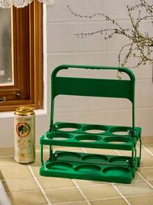 Cirelle 1 件复古风格便携式啤酒篮，可容纳 2/4/6 瓶，可折叠酒架，啤酒架，啤酒瓶架桶架，咖啡奶茶便携式储物篮，适用于日常使用和派对用品，啤酒节必备