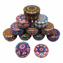 4/12/24/36pcs Candle Tins, 2.2oz With Lids, Bulk Empty Candle Containers For DIY Candle Making, Premium Metal Candle Holders, Round Candle Container Kits, Suitable For Adult DIY Candle Making In Various Patterns - Mixed Colors - View 3