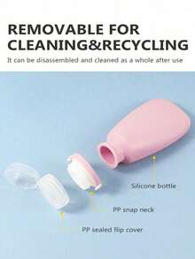 30毫升/60毫升/90毫升硅胶旅行瓶套装，可重复灌装防漏旅行容器，适用于乳液、洗发水、护发素、化妆品等，适合浴室、宿舍使用，3种颜色可选 - 彩色 - 查看 9