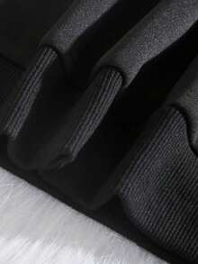 1 قطعة سترة رياضية مقنعة مطبوعة بنمط سلسلة النص المخصص للنساء، موضة يومية عادية، مناسبة للخريف/الشتاء، قم بتخصيص النص المفضل لديك/هدية لصديقتك وعائلتك - الأسود - مشاهدة 8