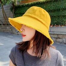 夏季水洗大檐渔夫帽度假流苏防晒女太阳帽复古山本暗黑系列流苏渔夫帽遮阳帽男女日式太阳帽遮阳帽女夏韩版日系流苏渔夫帽黑色学生简约边防晒盆帽太阳帽秋装 - 彩色 - 查看 5