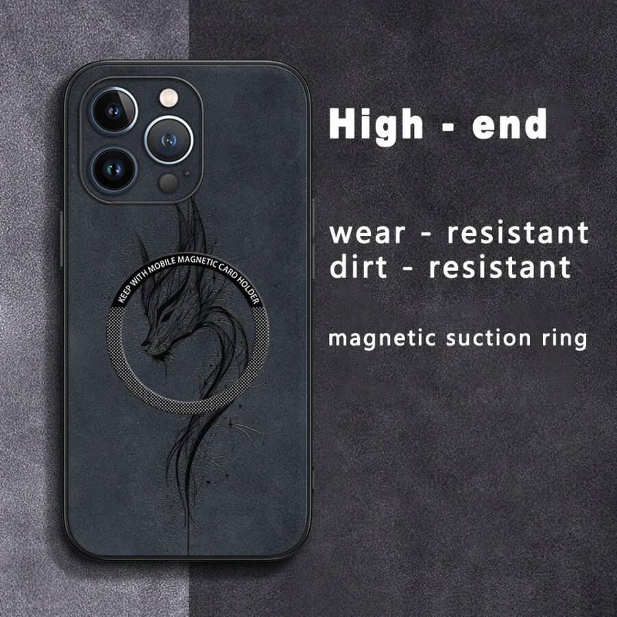 Funda magnética para teléfono con diseño de piel sintética de oveja, compatible con los modelos 12, 13, 14, 15, 16 Plus, Pro y Pro. Elegante y de alta calidad, una excelente opción. - Colores mixtos 2 - Ver 1