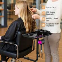 KINGSTEAM Carro de almacenamiento de herramientas para peluquería y belleza - Negro - Ver 6