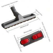 Premium Horsehair Dust Brush Attachment For Vacuums - Compatible With V6, V7, V8, V10, V11, V15, DC59 & More - 29.97cm Floor Cleaning Tool With Red Bristles & Gray Handle, Ergonomic Design | Durable Construction - Multicolor - View 5