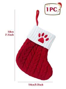 1件圣诞针织字母图案长袜，小号圣诞英文字母挂袜，双面壁炉挂袜，圣诞派对装饰，派对礼物，派对用品，个性化首字母长袜，圣诞树装饰，家居圣诞装饰，房间装饰，圣诞礼物套装，装饰品，2026新年装饰，冬季圣诞装饰，家居圣诞礼物，圣诞装饰 - 紅色字母針織襪 - 查看 27