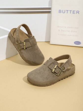 Zapatos planos tipo mule de slip-on para niñas/niños, adecuados para todas las estaciones