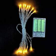 1pc 3 Meters 20 Bulbs Fairy Lights, Battery Powered Decorative Lights For Christmas, Halloween, Spring Festival, Eid, Indoor Decoration, Wedding & Party