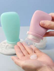 30毫升/60毫升/90毫升硅胶旅行瓶套装，可重复灌装防漏旅行容器，适用于乳液、洗发水、护发素、化妆品等，适合浴室、宿舍使用，3种颜色可选 - 彩色 - 查看 2