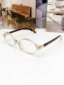 Women's Eyeglasses Frame Luxury Oval Frame  Lens Fashion Europe - Rượu sâm banh - Xem 2