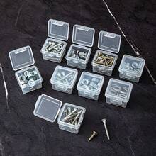 5/10/20 Cajas de almacenamiento de plástico transparente mini, caja de almacenamiento de joyas, adecuada para guardar tornillos, piezas pequeñas, contenedores de almacenamiento transparentes, caja de almacenamiento portátil multifuncional con tapa, ideal para artículos pequeños, manualidades, joyas y ferretería. Diseño creativo de caja de caramelos, caja de almacenamiento mini cuadrada, puede almacenar accesorios de joyería, caja de PP a prueba de polvo