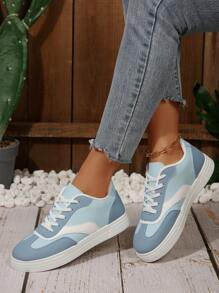 2025 New Fresh Style Women Casual Canvas Sneakers - Blue - View 2