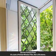 1 Piece, Fashionable And Simple Style Decorative Window Film And Window Sticker, 2D Flat Geometric Rhombus Pattern Window Sticker, PVC Electrostatic Adsorption Decorative Window Film, Home Decoration Window And Door Decals, Suitable For Living Room, Bedroom, Kitchen, Bathroom, Home Decoration, Privacy Protection, 17.72 Inches X39.37 Inches - 17.72*39.37吋(45*100公分) - 查看 9