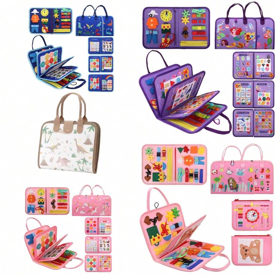 Busy Board Montessori Toys For Girls & Boys Gifts, Sensory Toys,Educational Travel Toys, Preschool Activities For Learning Fine Motor Skills, Toddler Board Ages Educational Toys,Busy Board Montessori,Fine Motor,Fine Motor Skills