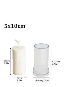 Khuôn nến nhựa hình trụ sọc 5-20cm Khuôn nến thơm thủ công Khuôn sáp làm nến thơm DIY Khuôn thủ công hình trụ tròn sọc Trang trí nhà cửa - Trong sáng - Xem 13