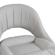 Silla alta para barra moderna taburete elegante de diseño contemporáneo con respaldo y cojín acolchado asiento tapizado en piel sintética color negro patas metálicas reforzadas con detalles dorados base antideslizante soporte estable y reposapiés ergonómico ideal para cocina comedor barra desayunador restaurante bar cafetería mueble decorativo de lujo estilo sofisticado resistente cómodo fácil de limpiar y mantener - Gris - Ver 5