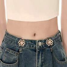 3 色 9 件套装仿珍珠 T 恤领带夹套装缠绕固定器腰扣纽扣服装装饰，领口调节防滑时尚配饰，适合造型穿着、节日装扮 - 彩色 - 查看 9