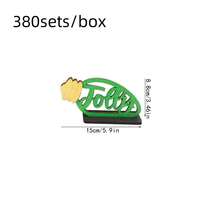 1/4/380 sets disponibles, 2 pièces/set Petites lumières de Noël plates en bois pour décoration de centre de table de salle à manger, décoration rurale amusante et mignonne sur le thème de Noël, décoration de bureau pour centre commercial