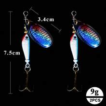 Leurres de pêche à la cuillère métallique QXO Novel Jig de 9g. Articles d'hiver pour la pêche à la cuillère dure, les fileurs, les leurres saccadés, les leurres en forme de shad. - Multicolore - Voir 5