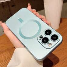 适用于三星 Galaxy A56、A36、A26、A16、A06、S25 Ultra、S24 Ultra、S23 Ultra 的奢华磁吸手机壳，采用柔软 TPU 材质，圣诞礼物，国际版，非国内版 - 遠峰藍 - 查看 5