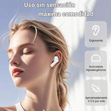 Audifonos Inálambricos In-ear Con Microfono,bt Y Digital Led - Blanco - Ver 3