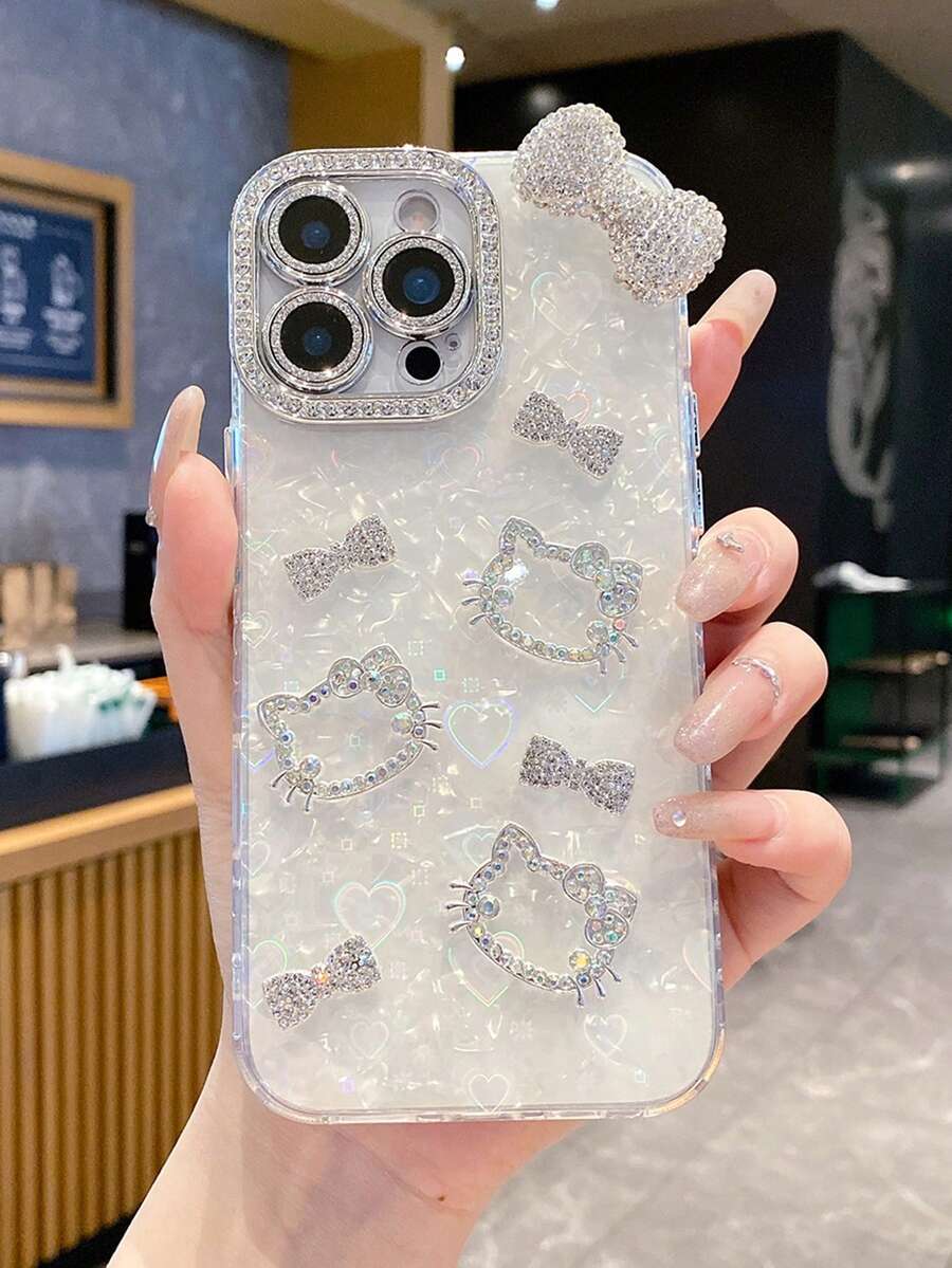 [Sanrio 星星保护壳] 官方 Sanrio 防摔电镀框带滴胶保护壳 适用于苹果全屏星星设计 - 銀色 - 查看 1