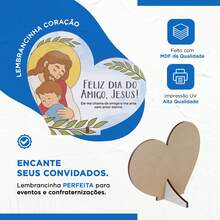Lembrancinha Dia do Amigo – Coração em MDF - KIT 10 UNI. - Visão 2