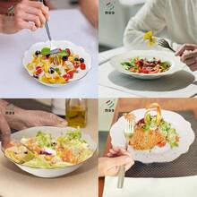 Białe zestawy obiadowe ze złotym rantem - nowoczesny styl, nowy zestaw obiadowy z porcelany kostnej, piękne krawędzie w kształcie muszli i luksusowe złote wykończenia - odporny na zarysowania, zestawy talerzy i misek do zmywarki ceramicznej, zestaw naczyń, zestaw misek i talerzy, zestaw obiadowy do kuchni, ceramiczne naczynia do mikrofalówki i zmywarki, biały,