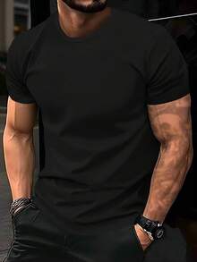 [Summer WRX T-Shirt] Men's Summer WRX Yellow Car Graphic T-Shirt | Casual Crew Neck Short Sleeve Tee With WRX Print & Rear Wing Design, Stretchy Polyester Blend For Comfort & Style - 黑色 - 查看 2