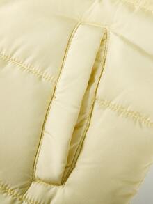 SOLOCOTE 年轻女孩可爱冬季口袋拉链前连帽棉衣，温暖舒适，圣诞礼物 - 黃色 - 查看 10