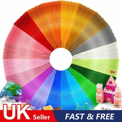 3D Pen PLA Filament Refills 6~32 Colors 3D Printing Pen Filament 1.75mm 20~65 Ft