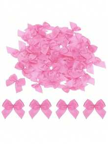 100Pcs Mini Ribbon Bow 1" Mini Fabric Satin Ribbon Flower Bows For Craft DIY Sewing Wedding Birthday Party - Multicolor - View 23