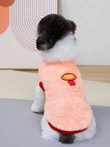 Plush Vest With Legs Sweatshirt Pet Clothes, Cartoon Multicolor Pet Apparel For Autumn/Winter