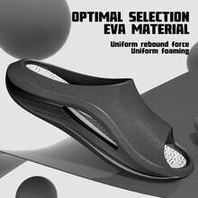 Outdoor Thick Sole EVA Slide Sandals, Non-Slip Summer Slippers - Black - View 4