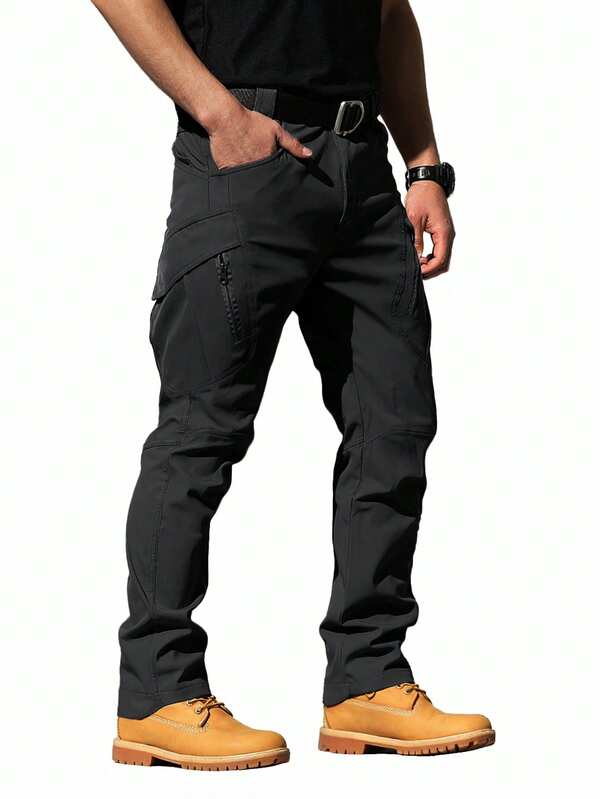 Pantaloni tattici da uomo, pantaloni casual sportivi da esterno, pantaloni cargo, pantaloni da trekking con tasche multiple, X9 (senza cintura)
