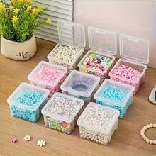 5/10/20 Cajas de almacenamiento de plástico transparente mini, caja de almacenamiento de joyas, adecuada para guardar tornillos, piezas pequeñas, contenedores de almacenamiento transparentes, caja de almacenamiento portátil multifuncional con tapa, ideal para artículos pequeños, manualidades, joyas y ferretería. Diseño creativo de caja de caramelos, caja de almacenamiento mini cuadrada, puede almacenar accesorios de joyería, caja de PP a prueba de polvo