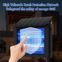 4500V Solar Mosquito Repellent Lamp, Powerful Bug Zapper With Auto Dusk-To-Dawn Light Sensor For Indoor Outdoor Use - màu đen - Xem 8