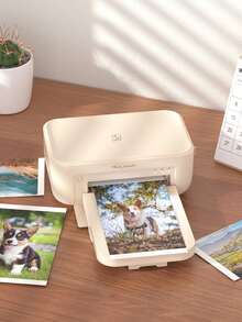 HPRT 4x6 Photo Printer CP4100 – Wireless Wi-Fi, Portable & Instant Print With 20 Sheets & 1 Ribbon, AR Video Printing For IPhone & Android – Perfect Christmas Gift - 美規A型插(110-127V) - 查看 1