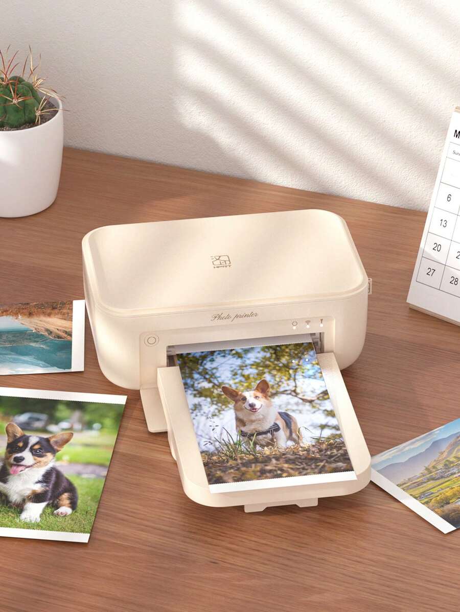 HPRT 4x6 Photo Printer CP4100 – Wireless Wi-Fi, Portable & Instant Print With 20 Sheets & 1 Ribbon, AR Video Printing For IPhone & Android – Perfect Christmas Gift - 美規A型插(110-127V) - 查看 1