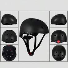 BAT DEICIDE Toddler Kids Helmet Adjustable, Protective Gear Set With Knee Elbow Wrist Pads For Boys Girls Age 5-9, Bike Skateboard Scooter Roller Skating Safety Equipment - Black - View 8