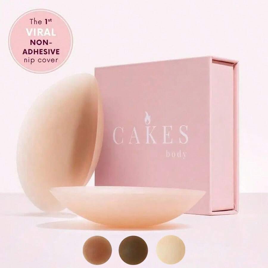 CAKES Circles - The "Not Sticky" Nip Cover - Official CAKES - Product Does NOT Provide Lift - Womenswear, Seamless - Em yêu - Xem 1