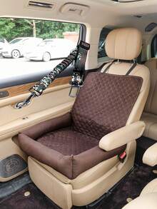 1 Pc Solid Color Plaid Pet Car Seat Cover, Waterproof Mat For Cats & Dogs - Multicolor - View 10