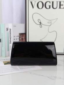 闪亮奢华 PU 手拿包，新款女士信封包晚宴包，时尚派对包，舞会包，婚礼包，适合参加晚宴、聚会、舞会、派对、婚礼。 - 黑色 - 查看 8