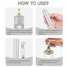 5ML Refillable Perfume Atomizer Bottle Travel, Portable Cologne Atomizer, Pocket Perfume Spray Gold - 霧面銀 - 查看 4