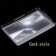 3pcs Portable Card-Sized 3X Magnifying Glass, Reading Magnifier Tool, Suitable For Elderly, Great Gift For Parents On Halloween, Christmas