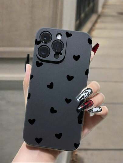 1pc Classic Personalized Heart-Shaped Anti-Drop Minimalist Phone Case Compatible With IPhone 16/16 Plus/16 Pro/16 Pro Max/15/15 Plus/15 Pro/15 Pro Max/14 Pro Max/14 Pro/14 Plus/14/13Pro Max/13pro/13/13mini/SE3/7/8/SE2/12 Pro Max/12 Pro/12/12 Mini/11 Pro Max/11 Pro/11/XR/XS Max/X/XS/7p/8p, Mate 20 Pro/Mate 20/P30 Pro/P30/P20 Lite, Great Gift For Family, Couple, Friends On Holidays